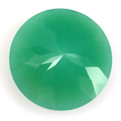 NATURAL CHRYSOPRASE CUT ROUND 14MM 6.60 Cts.