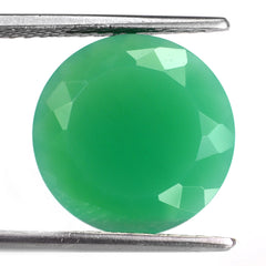 NATURAL CHRYSOPRASE CUT ROUND 14MM 6.60 Cts.