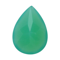 DYED CHRYSOPRASE CHALCEDONY CUT PEAR 7X5MM 0.63 Cts.