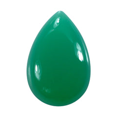 DYED CHRYSOPRASE CHALCEDONY PEAR CAB 15X10MM 4.05 Cts.
