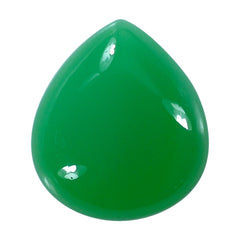 DYED CHRYSOPRASE CHALCEDONY PEAR CAB 18X16MM 12.60 Cts.