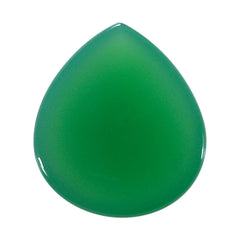 DYED CHRYSOPRASE CHALCEDONY PEAR CAB 18X16MM 12.60 Cts.