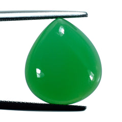 DYED CHRYSOPRASE CHALCEDONY PEAR CAB 18X16MM 12.60 Cts.
