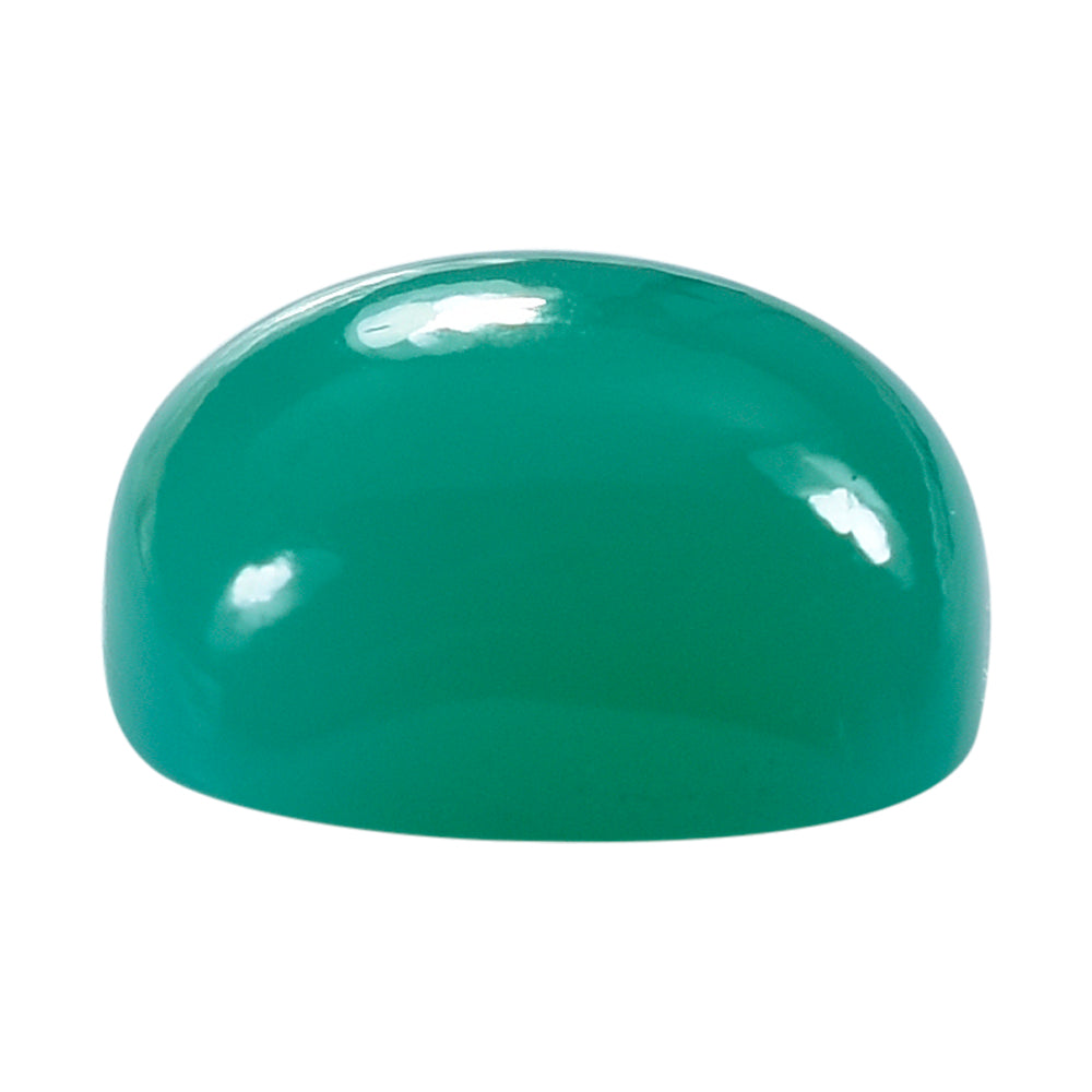 DYED CHRYSOPRASE CHALCEDONY CUSHION CAB 14MM 11.60 Cts.