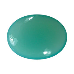 DYED CHRYSOPRASE CHALCEDONY LENTIL OVAL 16X12MM 6.38 Cts.