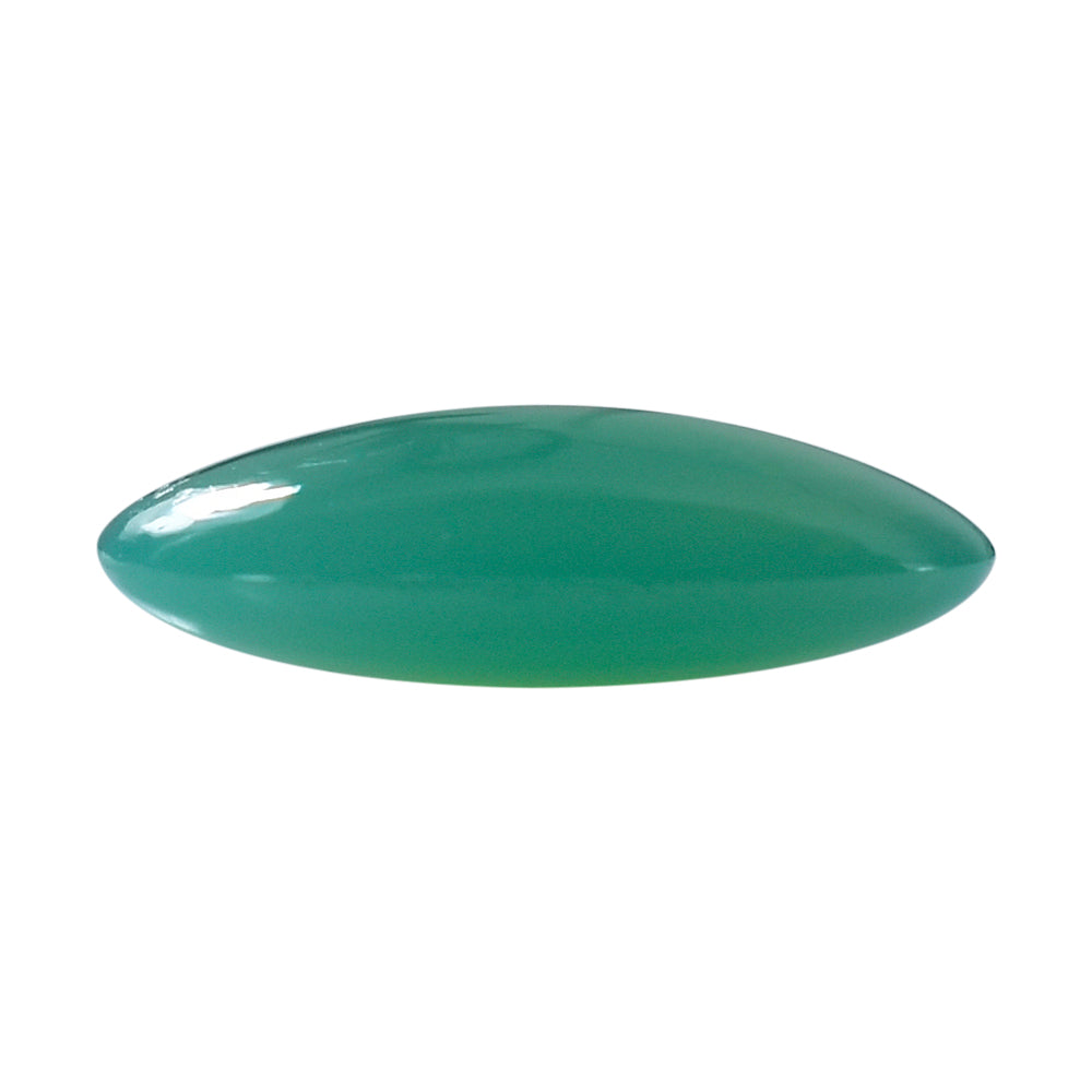 DYED CHRYSOPRASE CHALCEDONY LENTIL OVAL 16X12MM 6.38 Cts.