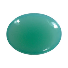 DYED CHRYSOPRASE CHALCEDONY LENTIL OVAL 16X12MM 6.38 Cts.