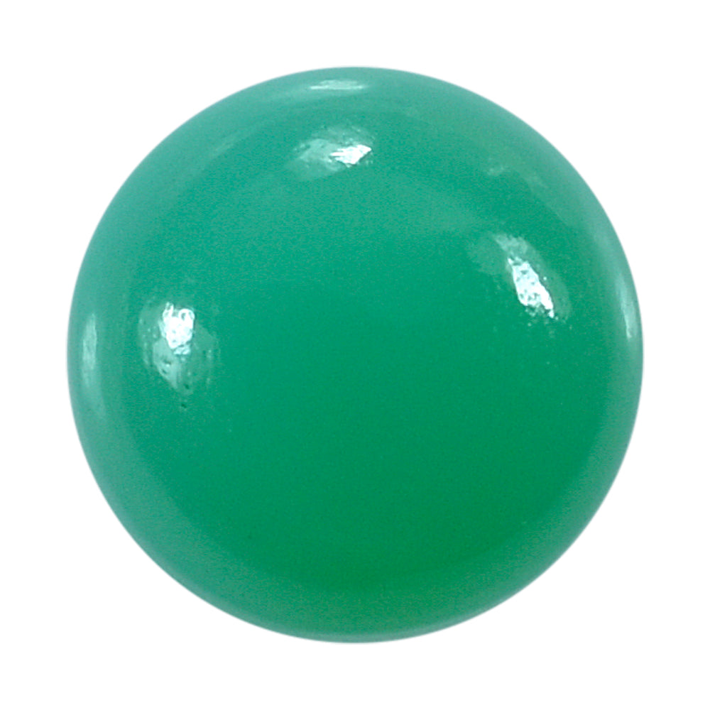 DYED CHRYSOPRASE CHALCEDONY ROUND CAB 6MM 0.90 Cts.