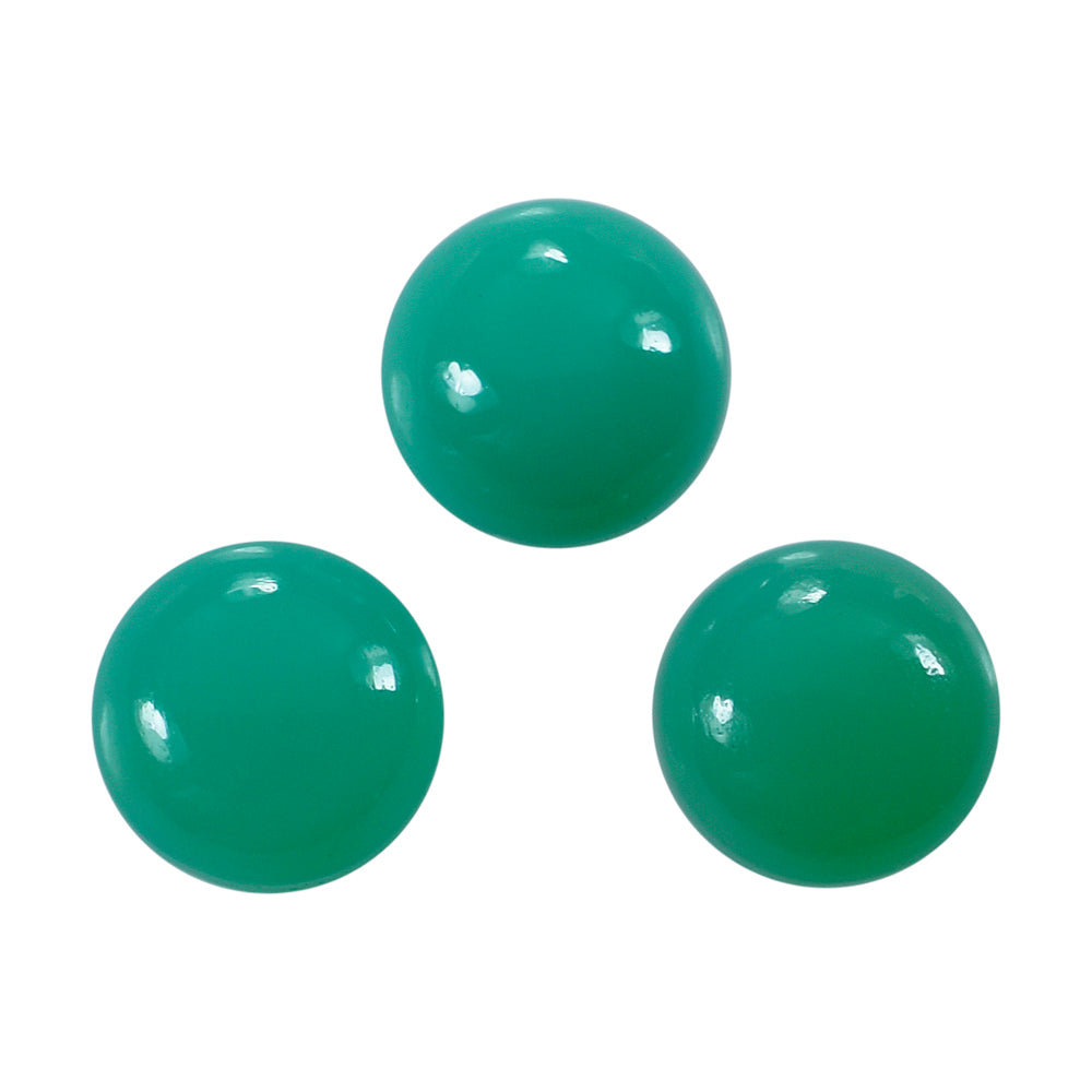 DYED CHRYSOPRASE CHALCEDONY ROUND CAB 6MM 0.90 Cts.