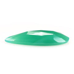 DYED CHRYSOPRASE CHALCEDONY ROSE CUT PEAR CAB 27X11MM 8.3 Cts.