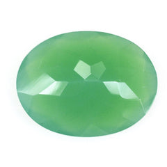 DYED CHRYSOPRASE CHALCEDONY CUT OVAL 16X12MM 6.75 Cts.