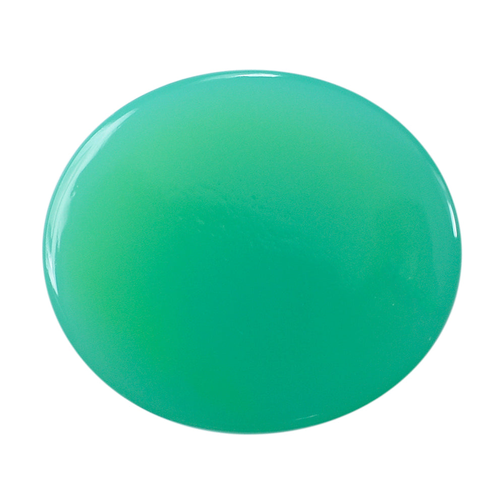 DYED CHRYSOPRASE CHALCEDONY OVAL CAB 16X14MM 12.50 Cts.