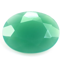 DYED CHRYSOPRASE CHALCEDONY CUT OVAL 16X12MM 5.73 Cts.