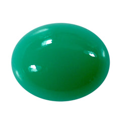 DYED CHRYSOPRASE CHALCEDONY OVAL CAB 10X8MM 2.75 Cts.