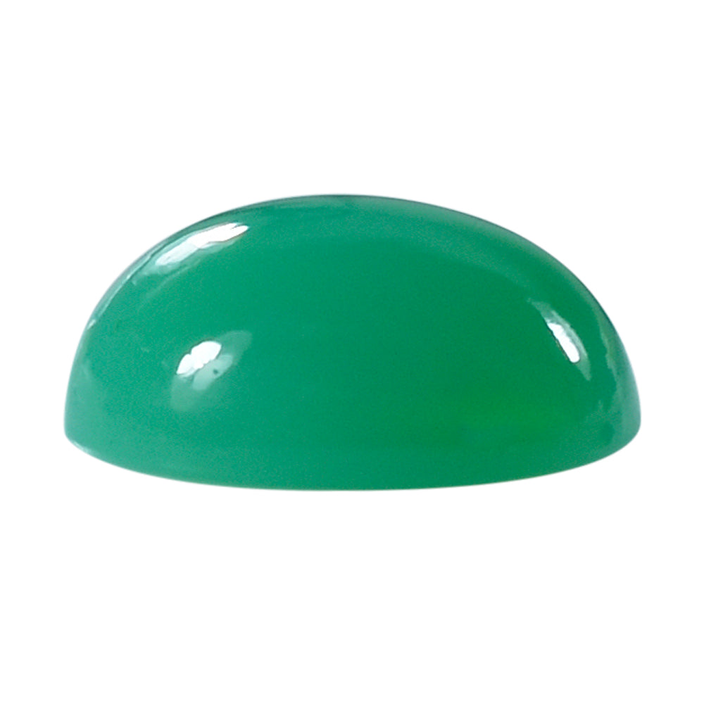 DYED CHRYSOPRASE CHALCEDONY OVAL CAB 10X8MM 2.75 Cts.