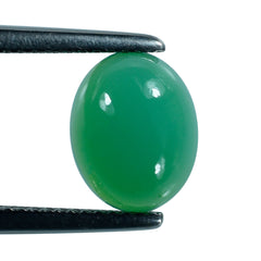 DYED CHRYSOPRASE CHALCEDONY OVAL CAB 10X8MM 2.75 Cts.