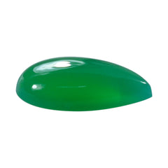 DYED CHRYSOPRASE CHALCEDONY PEAR CAB 15X10MM 4.35 Cts.
