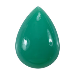 DYED CHRYSOPRASE CHALCEDONY PEAR CAB 14X10MM 4.56 Cts.