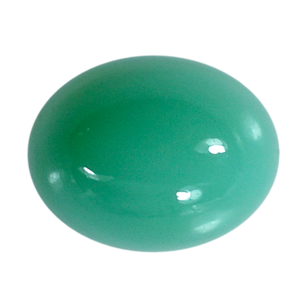 DYED CHRYSOPRASE CHALCEDONY HIGH DOME OVAL CAB 9X7MM 2.90 Cts.