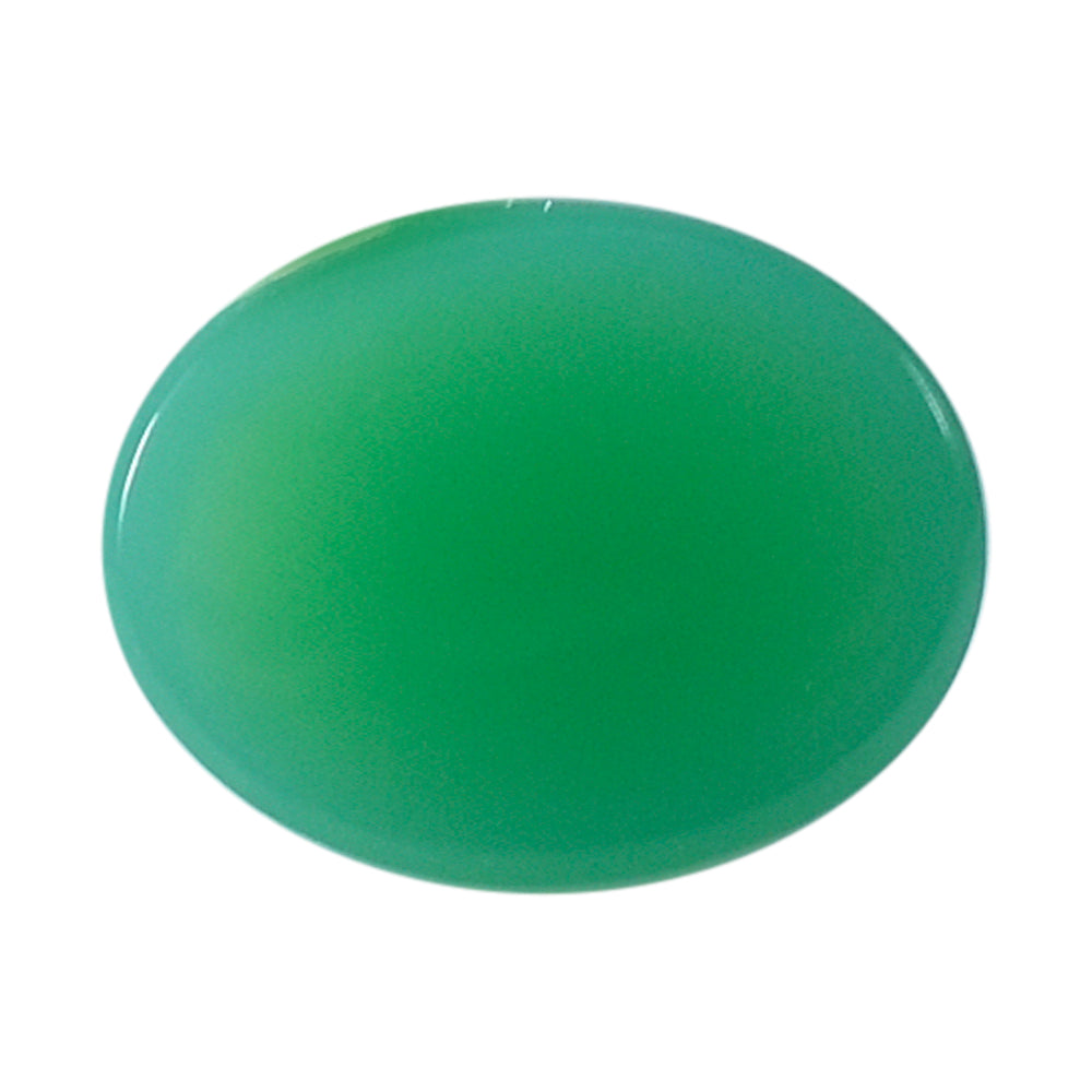 DYED CHRYSOPRASE CHALCEDONY HIGH DOME OVAL CAB 9X7MM 2.90 Cts.