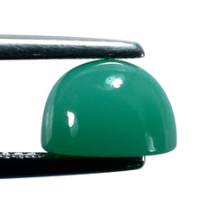 DYED CHRYSOPRASE CHALCEDONY HIGH DOME OVAL CAB 9X7MM 2.90 Cts.