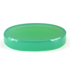 DYED CHRYSOPRASE CHALCEDONY PLAIN IRREGULAR OVAL PLATES 18.50X16MM 9.95 Cts.
