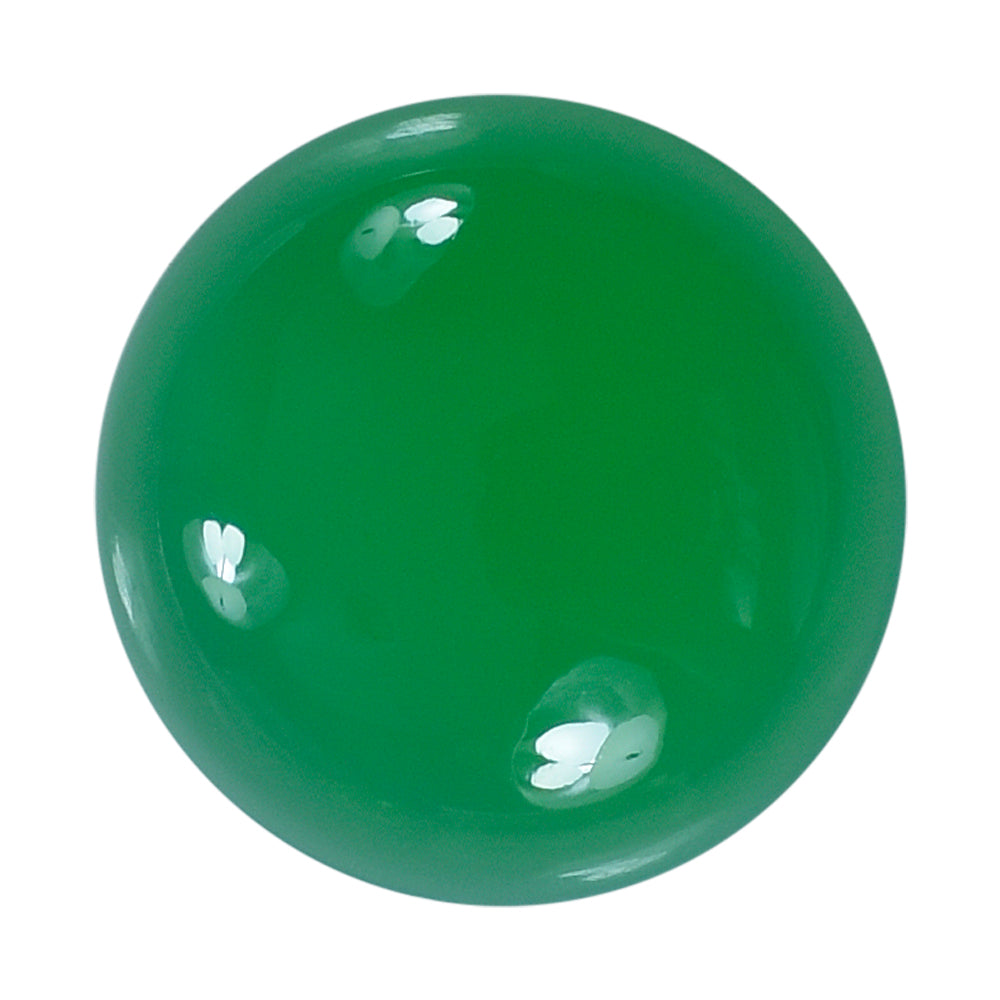 DYED CHRYSOPRASE CHALCEDONY ROUND CAB 15.50MM 8.80 Cts.