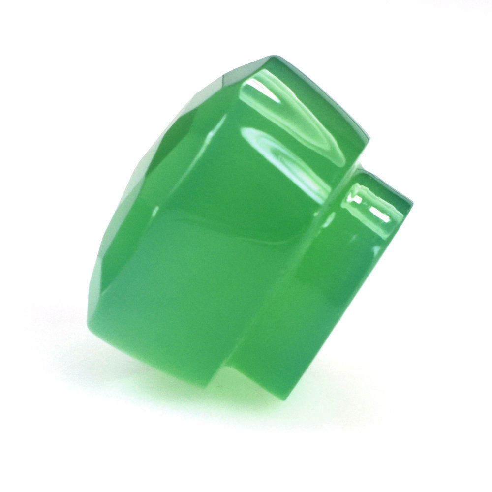 DYED CHRYSOPRASE CHALCEDONY IRREGULAR CUT BOTTLE CORK 10.50MM 7.75 Cts.