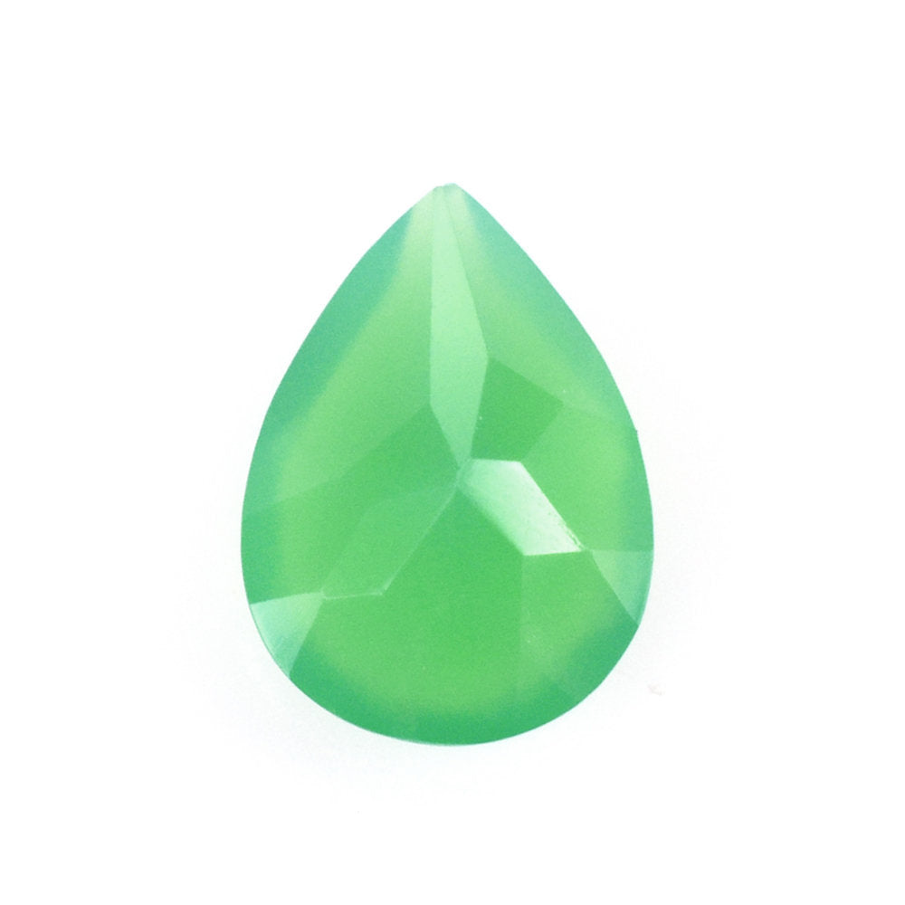 DYED CHRYSOPRASE CHALCEDONY CUT PEAR 7X5MM 0.65 Cts.