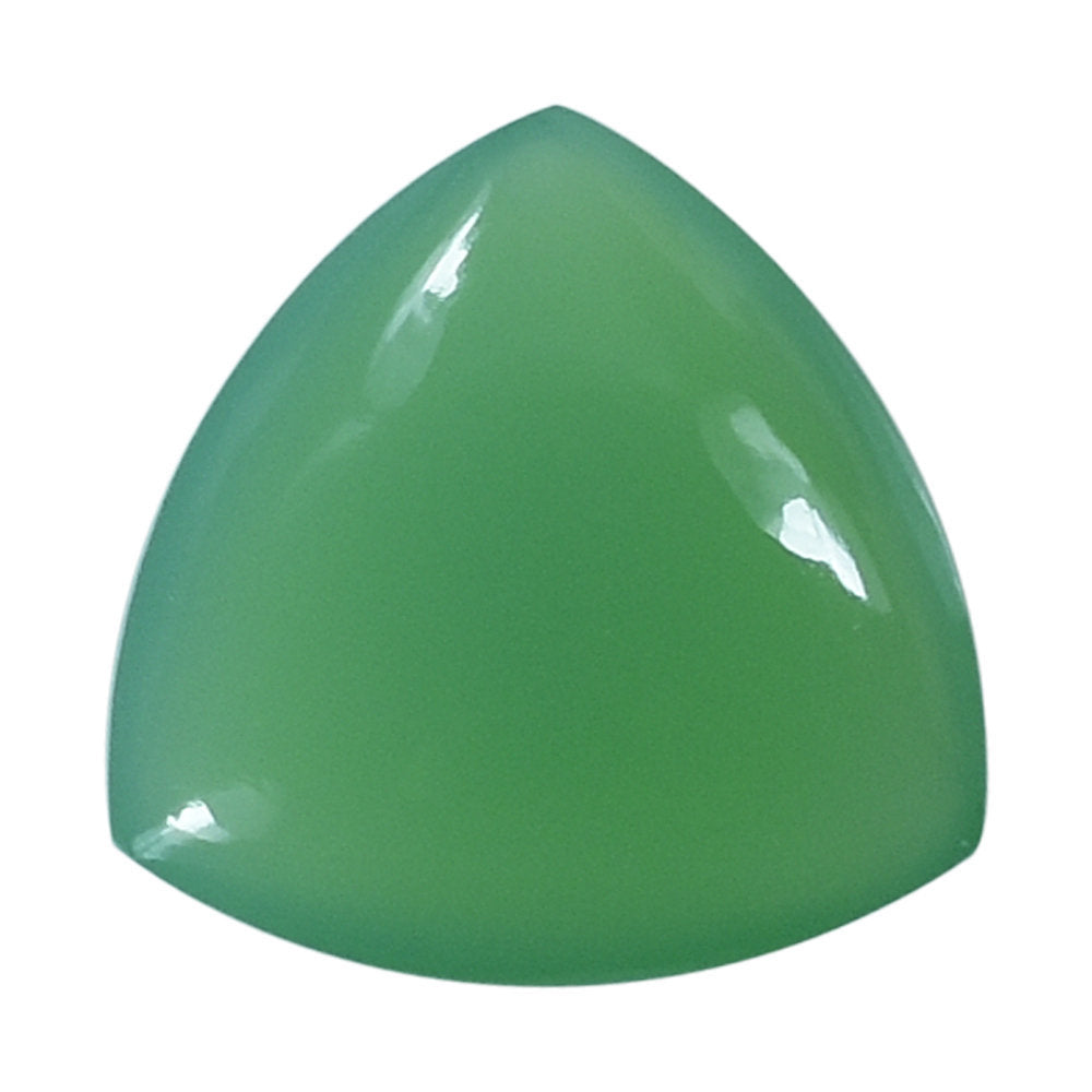 DYED CHRYSOPRASE CHALCEDONY LENTIL TRILLION 13MM 5.06 Cts.