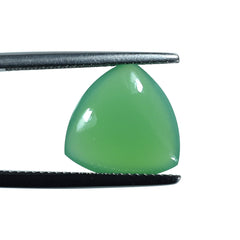 DYED CHRYSOPRASE CHALCEDONY LENTIL TRILLION 13MM 5.06 Cts.