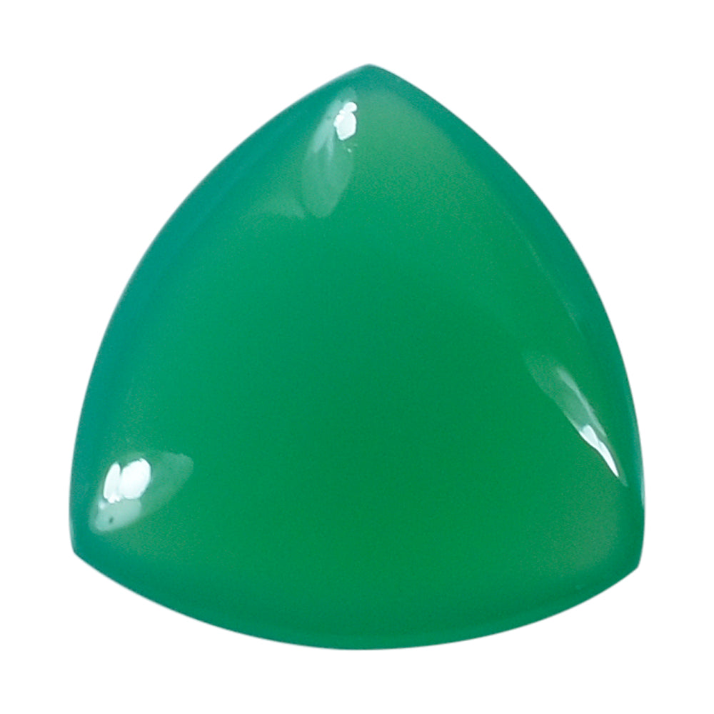 DYED CHRYSOPRASE CHALCEDONY LENTIL TRILLION 13MM 5.06 Cts.