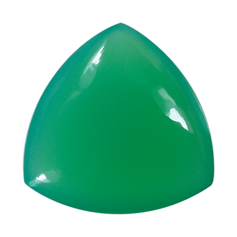 DYED CHRYSOPRASE CHALCEDONY LENTIL TRILLION 13MM 5.06 Cts.