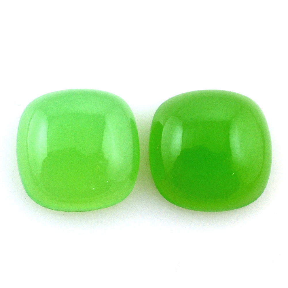 DYED CHRYSOPRASE CHALCEDONY CUSHION CAB 10MM 3.53 Cts.
