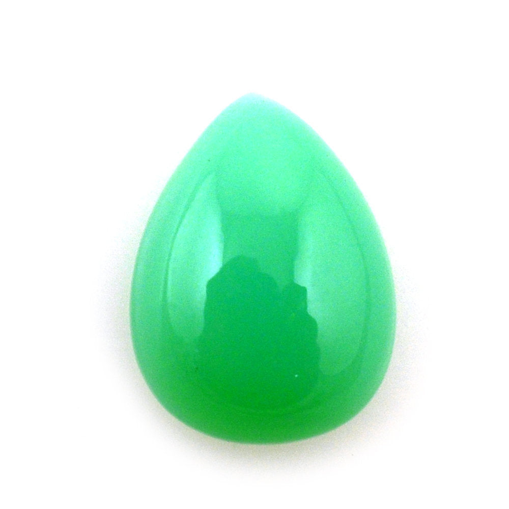 DYED CHRYSOPRASE CHALCEDONY PEAR CAB 8X6MM 1.05 Cts.