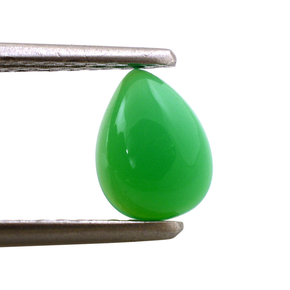 DYED CHRYSOPRASE CHALCEDONY PEAR CAB 8X6MM 1.05 Cts.
