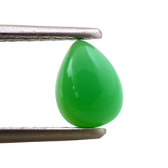 DYED CHRYSOPRASE CHALCEDONY PEAR CAB 8X6MM 1.05 Cts.