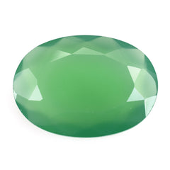 DYED CHRYSOPRASE CHALCEDONY BOTH SIDE TABLE CUT OVAL 18X13MM 7.35 Cts.