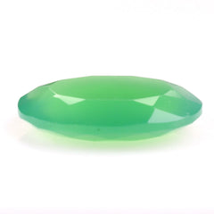 DYED CHRYSOPRASE CHALCEDONY BOTH SIDE TABLE CUT OVAL 18X13MM 7.35 Cts.