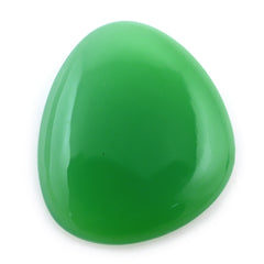 DYED CHRYSOPRASE CHALCEDONY IRREGULAR PEAR CAB 14.50X12.50MM 4.13 Cts.
