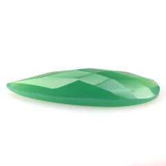 DYED CHRYSOPRASE CHALCEDONY CHECKER PEAR CAB 27X11MM 7.68 Cts.