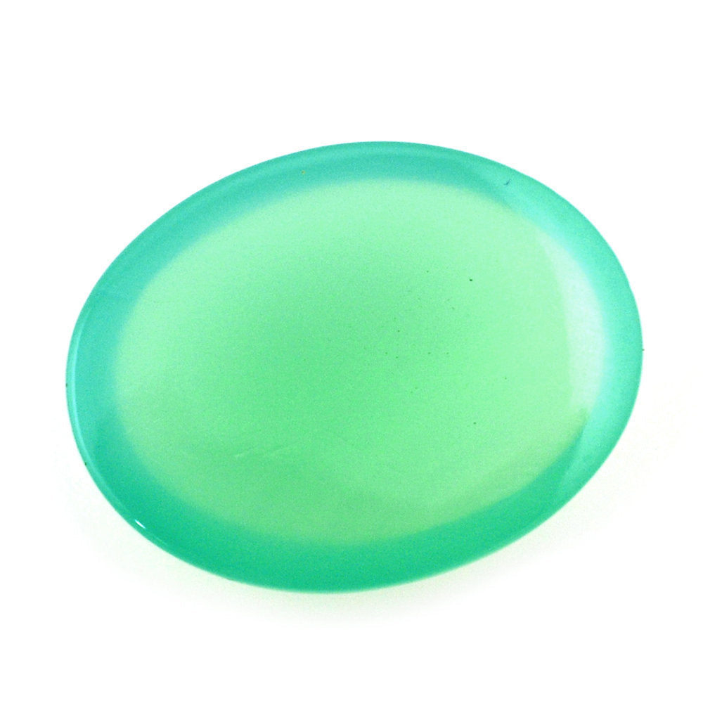 DYED CHRYSOPRASE CHALCEDONY OVAL CAB 13X10MM 3.60 Cts.