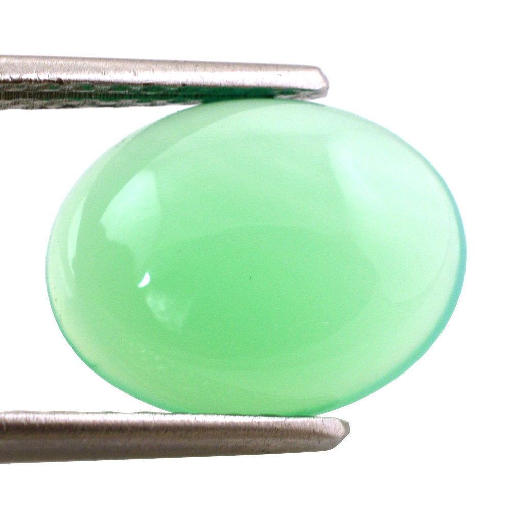 DYED CHRYSOPRASE CHALCEDONY OVAL CAB 13X10MM 3.60 Cts.