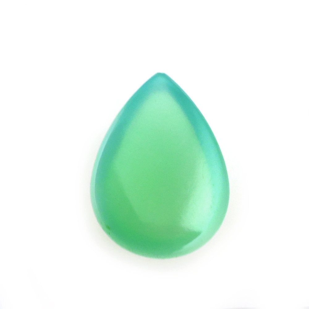 DYED CHRYSOPRASE CHALCEDONY PEAR CAB 8X6MM 1.00 Cts.