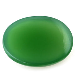DYED CHRYSOPRASE CHALCEDONY OVAL CAB 16X12MM 7.70 Cts.