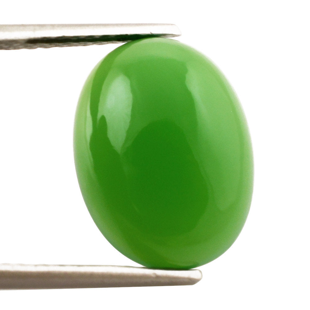 DYED CHRYSOPRASE CHALCEDONY OVAL CAB 16X12MM 7.70 Cts.