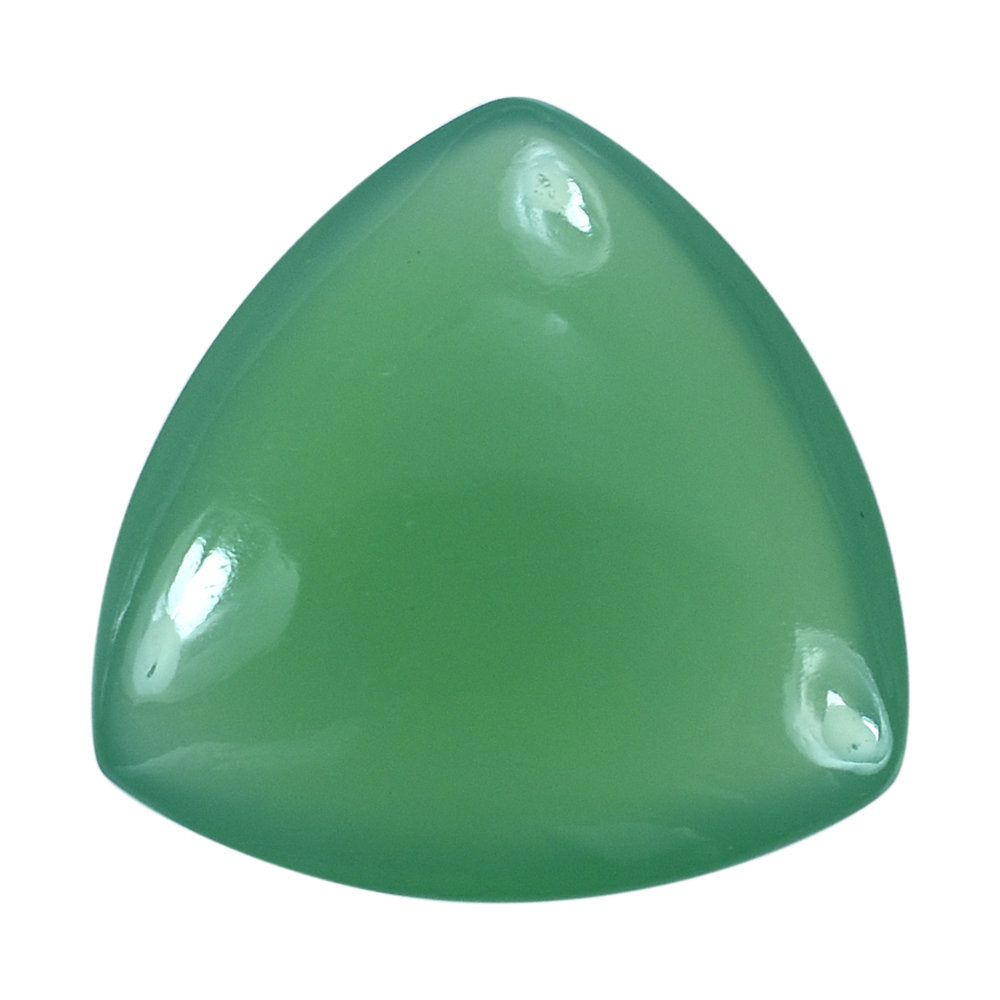 DYED CHRYSOPRASE CHALCEDONY LENTIL TRILLION 13MM 5.14 Cts.