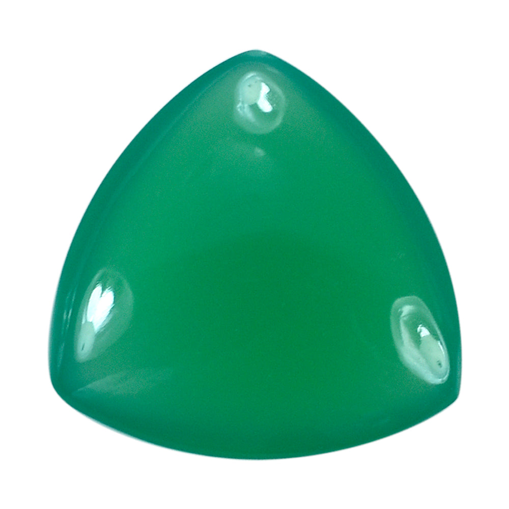 DYED CHRYSOPRASE CHALCEDONY LENTIL TRILLION 13MM 5.14 Cts.