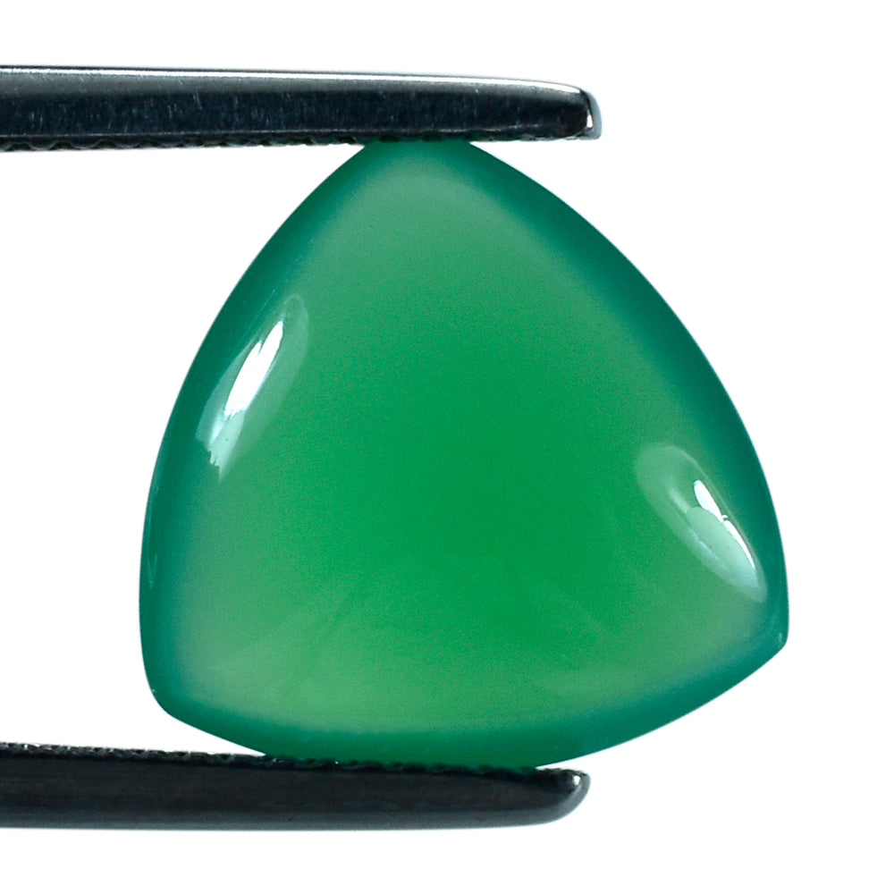 DYED CHRYSOPRASE CHALCEDONY LENTIL TRILLION 13MM 5.14 Cts.