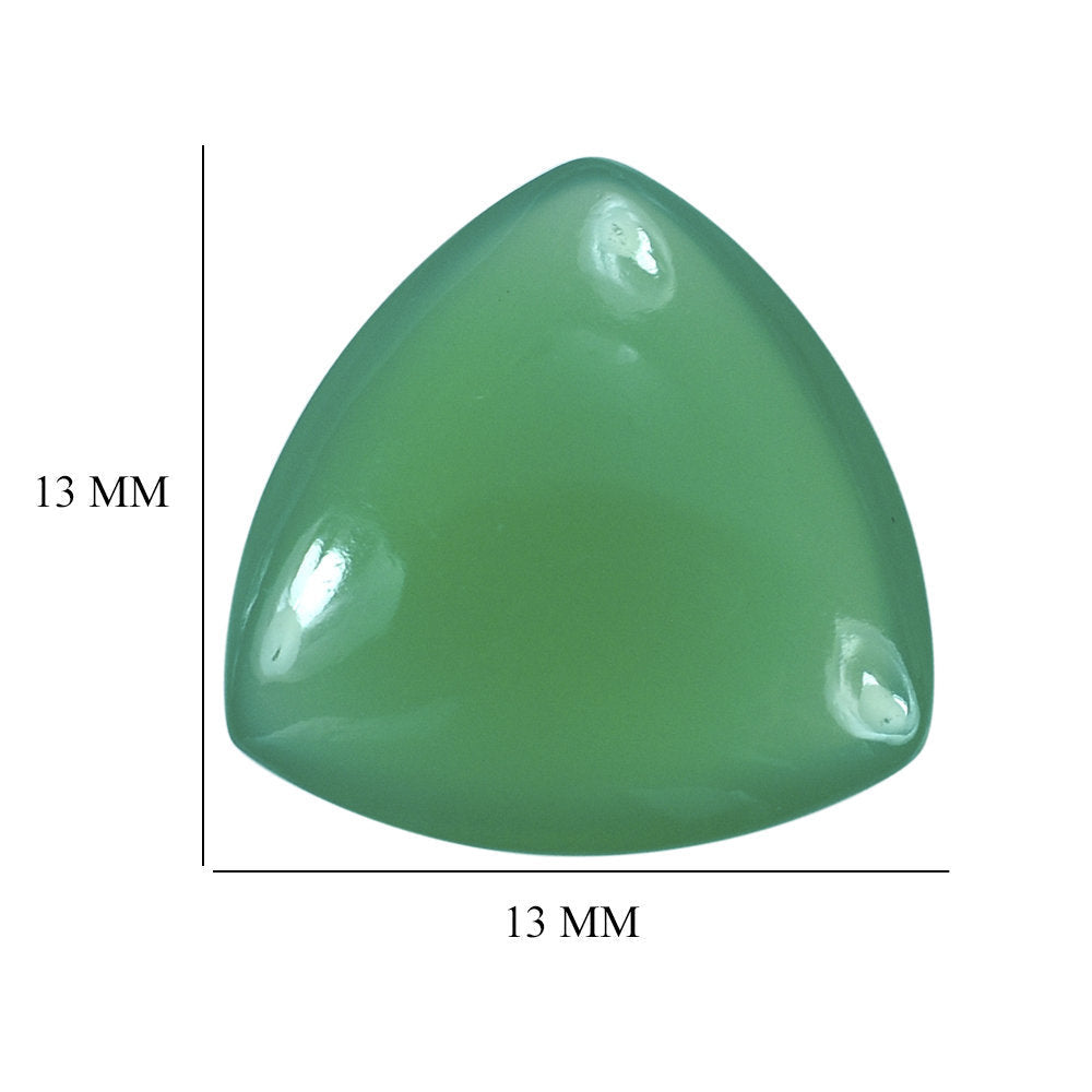 DYED CHRYSOPRASE CHALCEDONY LENTIL TRILLION 13MM 5.14 Cts.